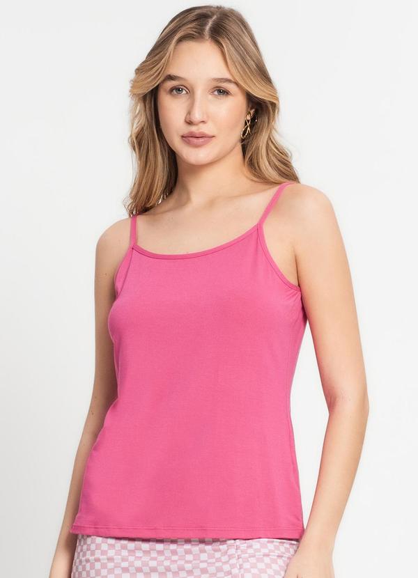 Blusa Feminina de Alças Básica Rosa