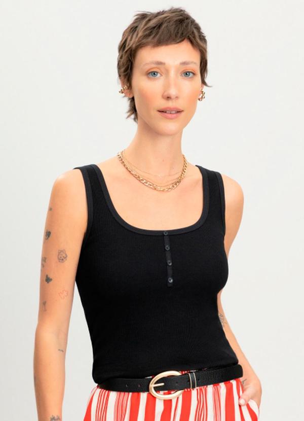 Blusa Feminina em Ribana Preto