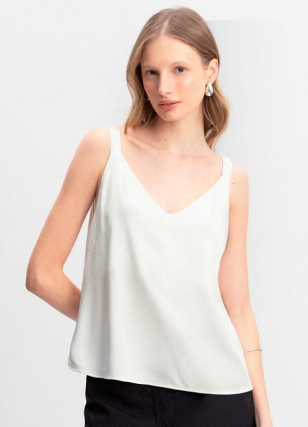 Blusa Feminina em Tecido Creponado Natural