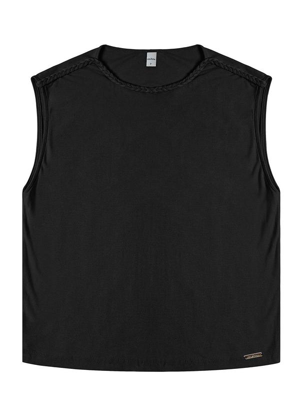 Blusa Feminina em Visco Creponada Preto