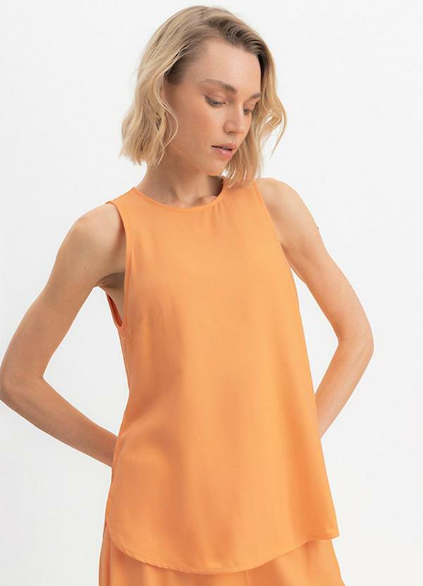 Vista 2 Blusa Feminina em Viscose Amarelo Essendi Essendi