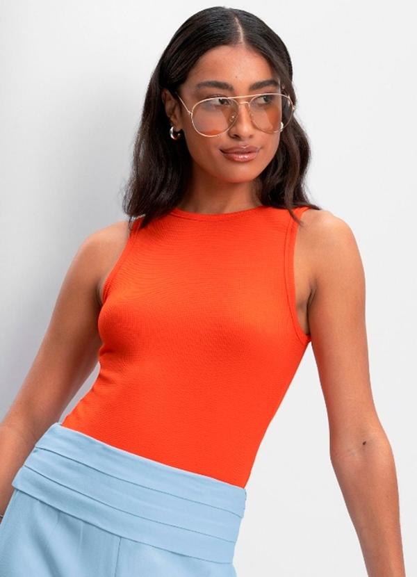 Blusa Feminina em Viscose Laranja