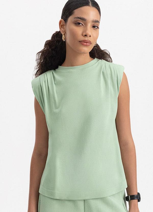 Blusa Feminina Muscle em Moletinho Verde