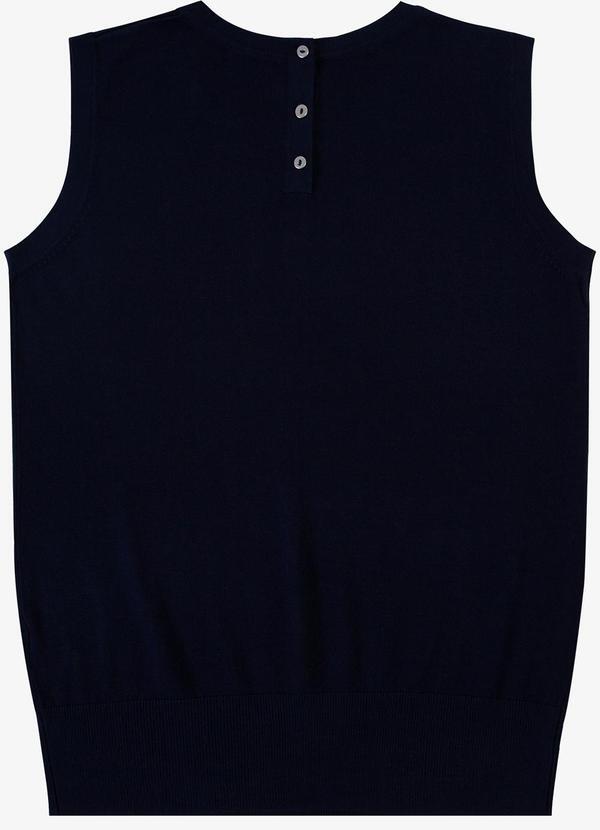 Blusa Feminina Regata Tricot Azul