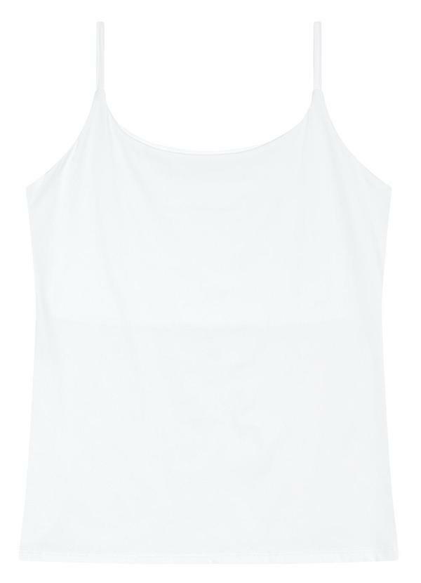 Vista 2 Blusa Justa em Malha Branco Enfim Enfim