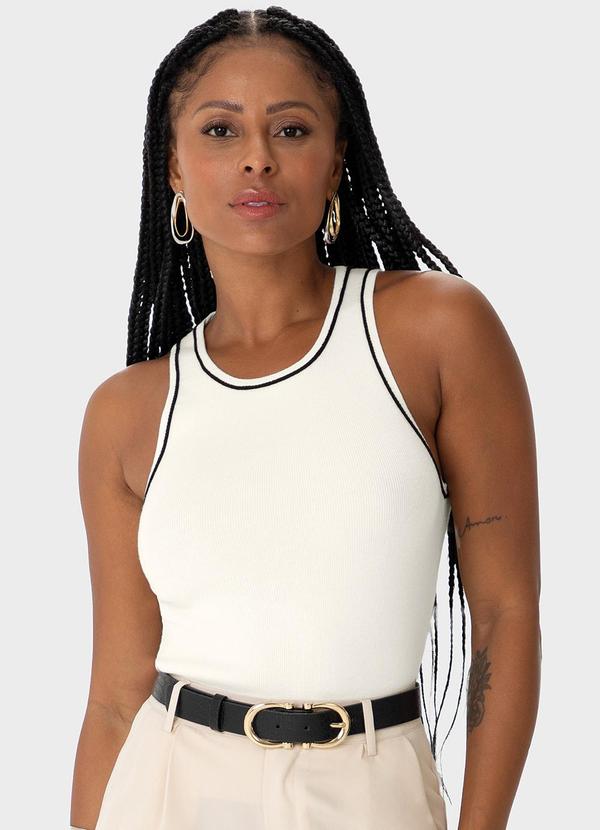 Blusa Justa em Tricot Off White