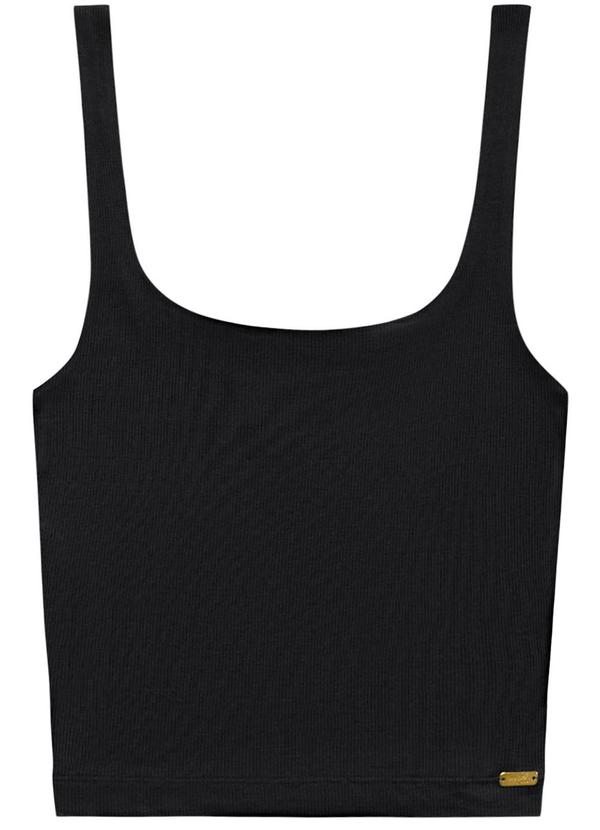 Blusa Regata Decote Quadrado Basic Preto