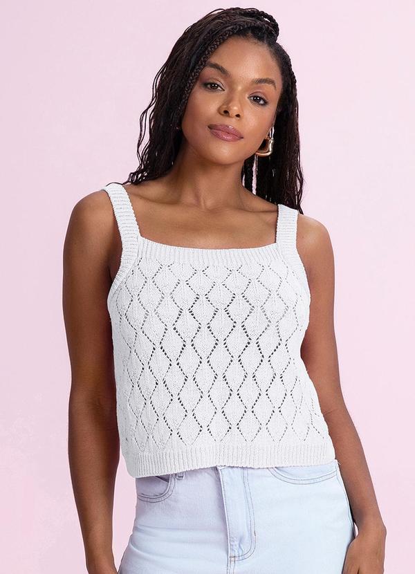 Blusa Regata Tricot Branco