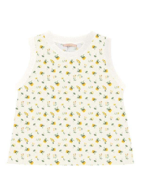 Vista 2 Blusa Regata Viscose Estampada Amarelo Angel Angel