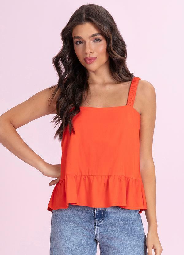 Blusa Regata Viscose Laranja