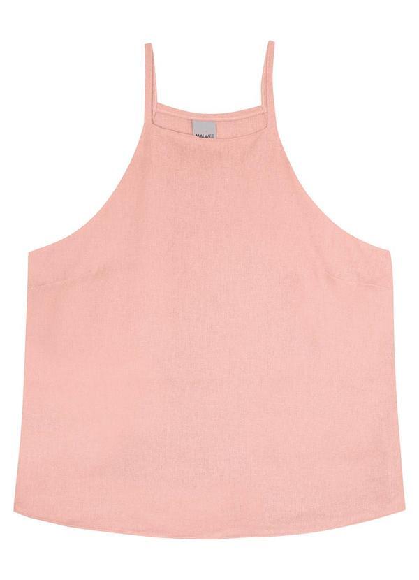 Blusa Rosê Evasê em Viscolinho