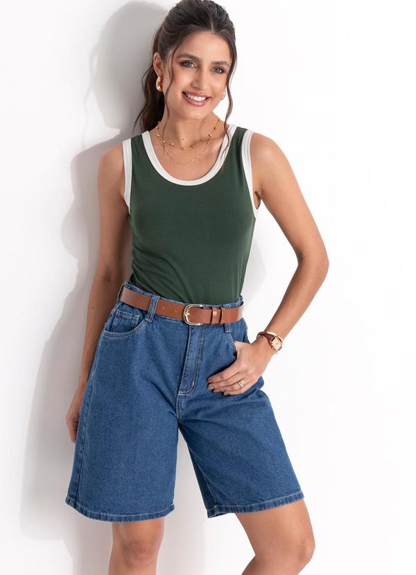 Blusa Verde em Malha de Viscose