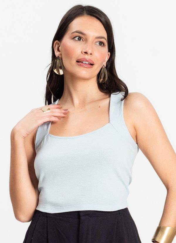 Vista 2 Cropped Feminino Azul Select Select