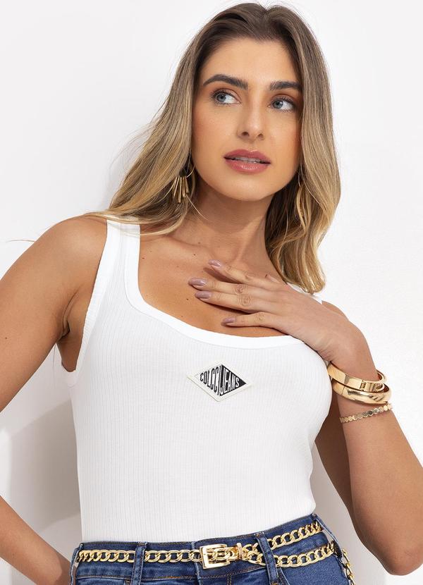 Vista 2 Regata Canelada Off White Colcci Jeans Colcci Jeans