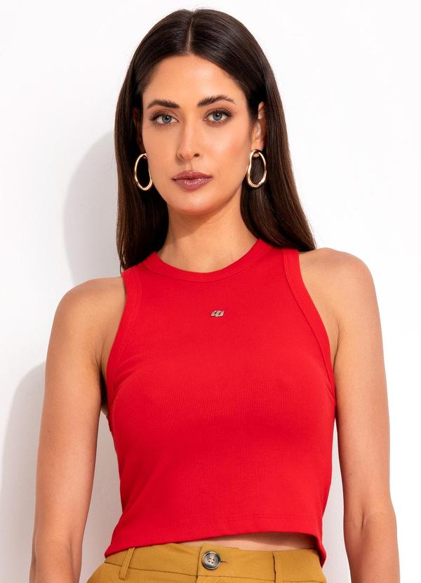 Regata Canelada Vermelho