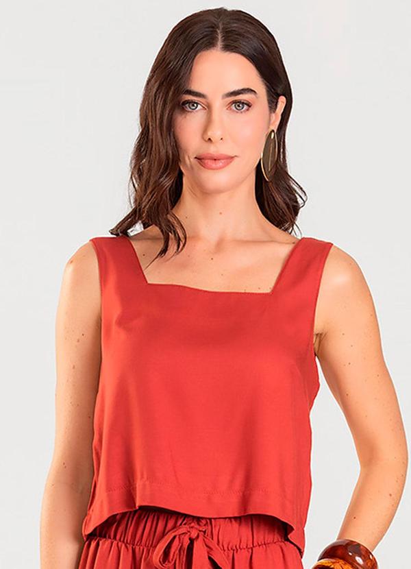 Regata Cropped Feminina Vermelho