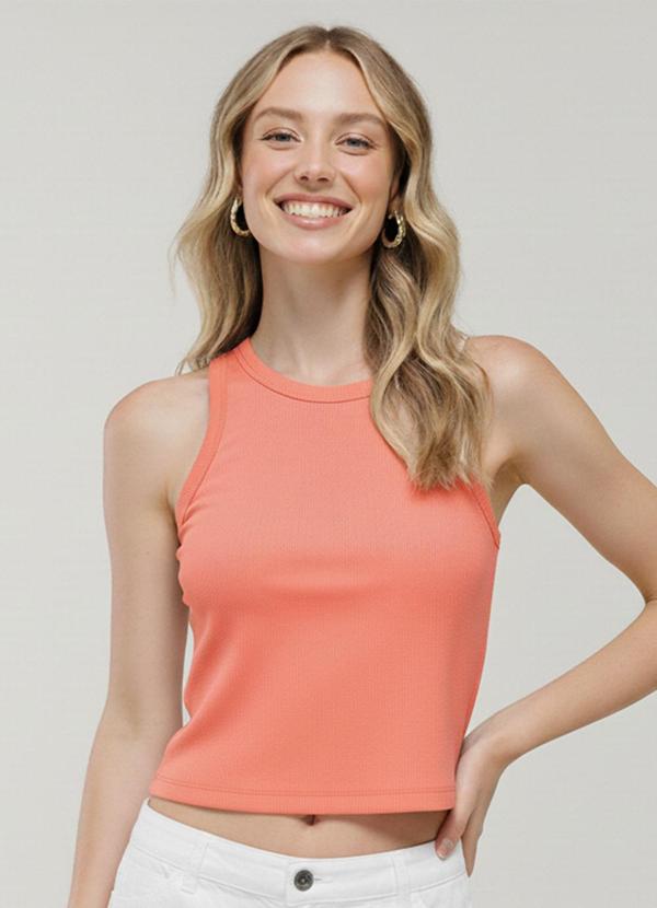 Vista 2 Regata Cropped Laranja Fluor Fakini Fakini