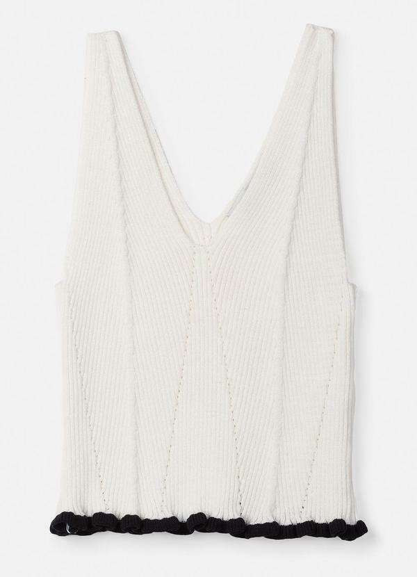 Regata de Tricot Off White Branco