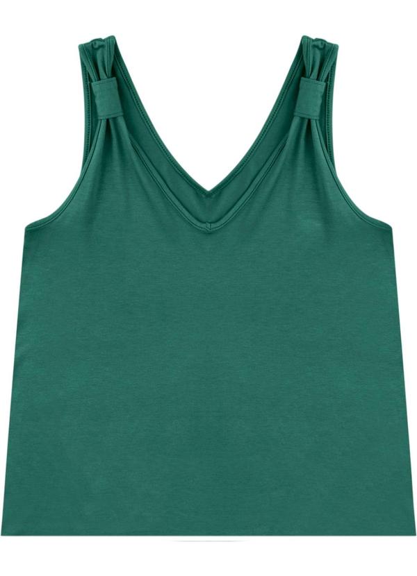 Regata em Viscose com Franzido Verde