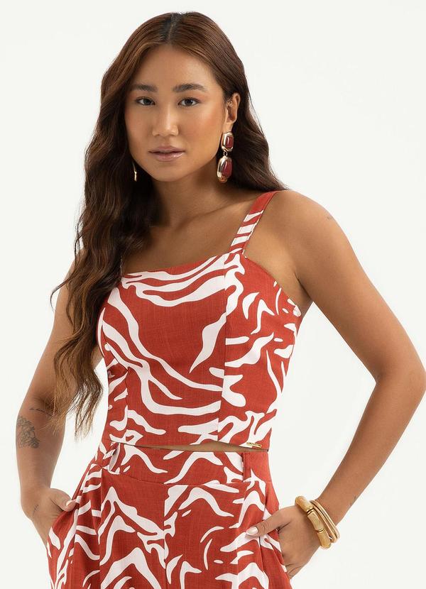 Regata em Viscose Vermelho Escuro