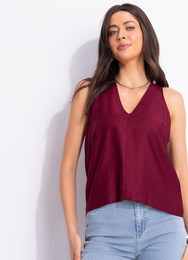 Regata em Viscose Vermelho
