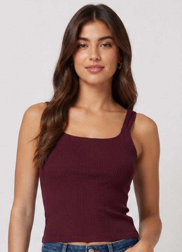 Regata Feminina Alças Transpassada Roxo