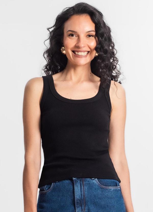 Regata Feminina Básica Preto