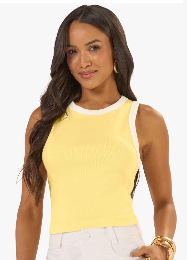 Regata Feminina Básica Ribana Amarelo