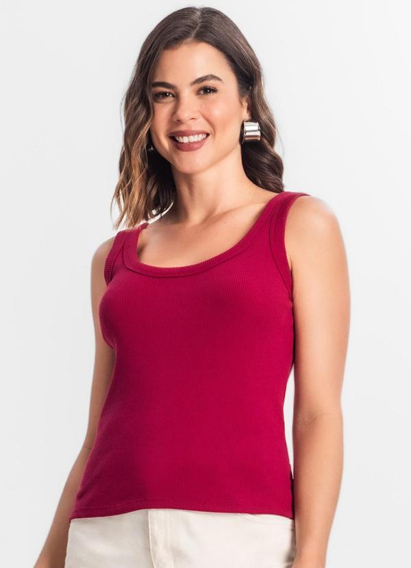 Regata Feminina Básica Vermelho