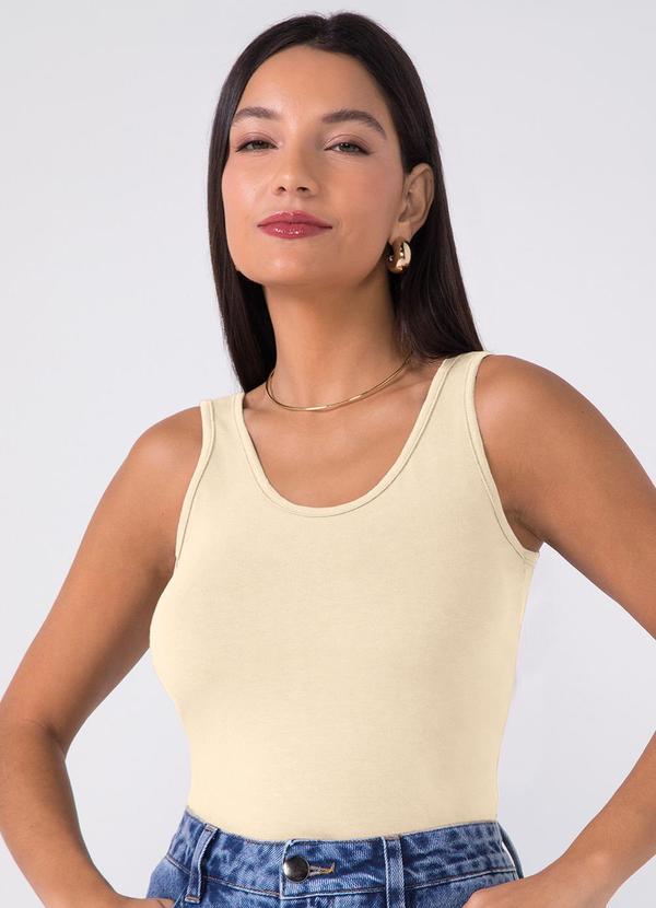 Regata Feminina Cotton Decote U Bege