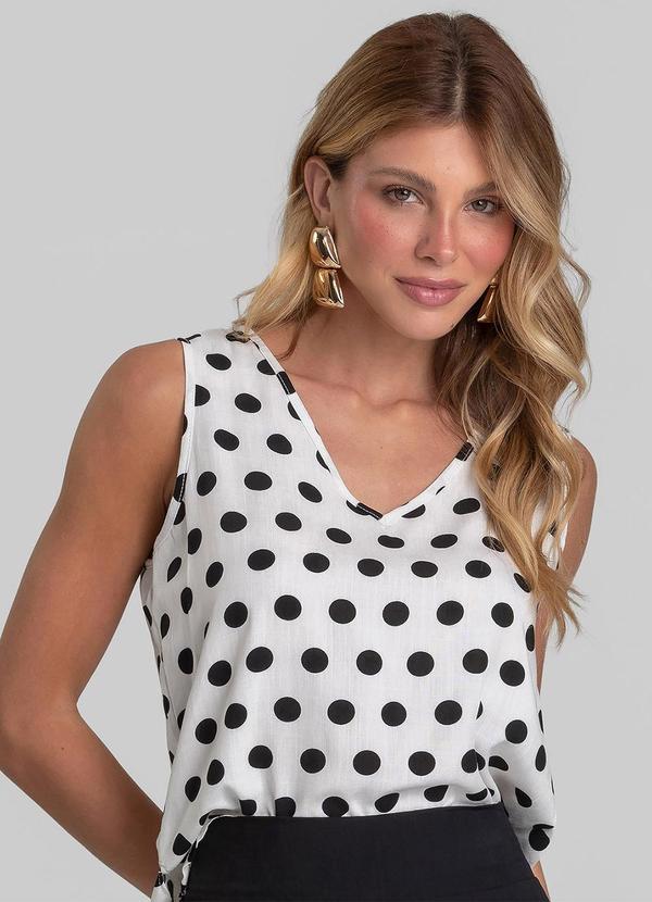 Regata Feminina em Tecido de Viscose Branco