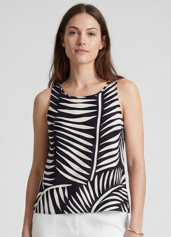 Vista 2 Regata Feminina em Viscose Bege INFINITA COR INFINITA COR