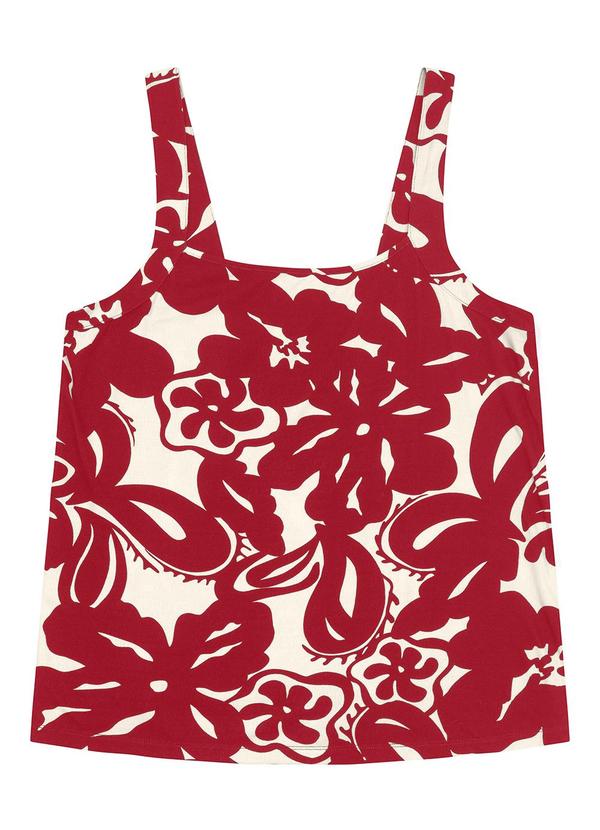 Regata Feminina em Viscose Maquinetada Vermelho