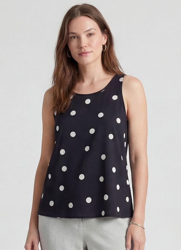 Vista 2 Regata Feminina em Viscose Preto INFINITA COR INFINITA COR