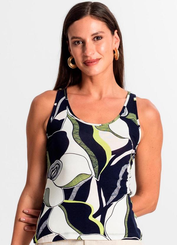 Regata Feminina Estampada Verde