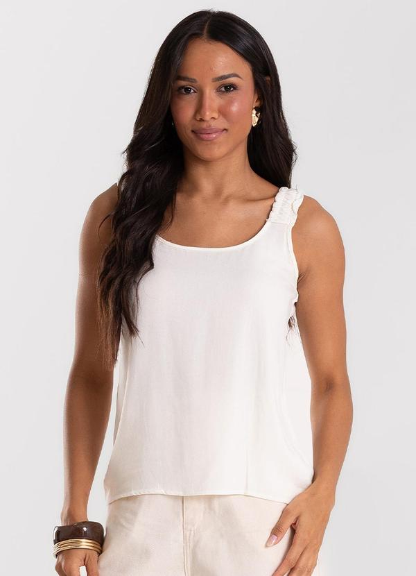 Regata Feminina Malha Viscose Bege
