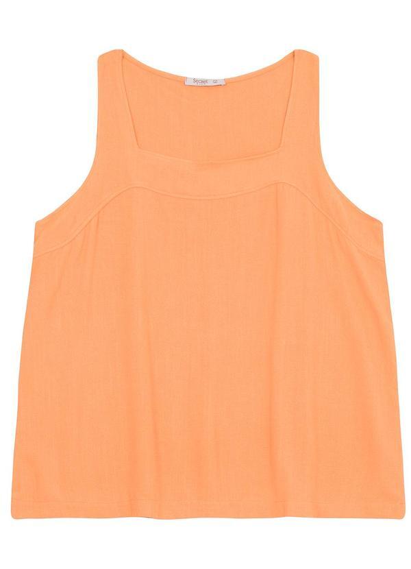 Regata Feminina Plus Size Laranja