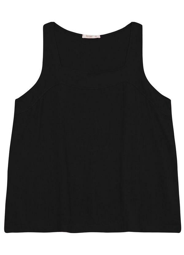 Regata Feminina Plus Size Preto