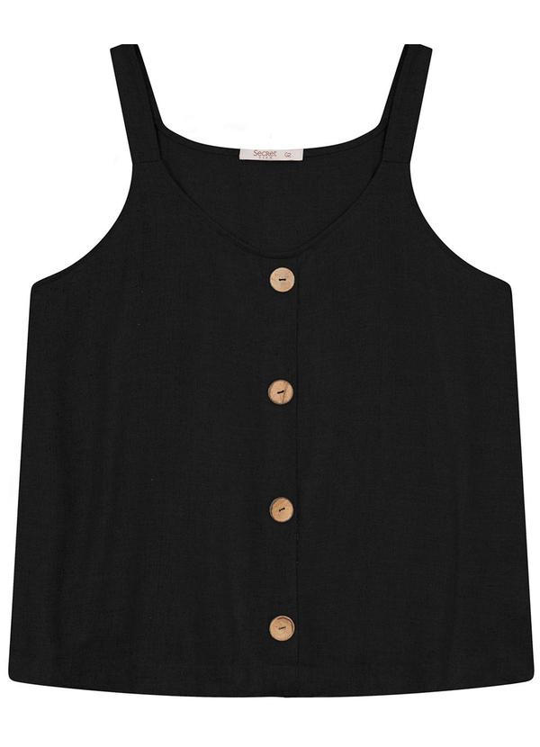 Regata Feminina Plus Size Preto