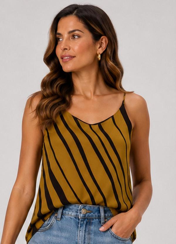Regata Feminina Tecido Viscose Slub Preto