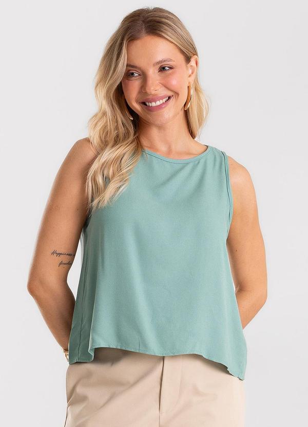 Regata Feminina Tecido Viscose Verde