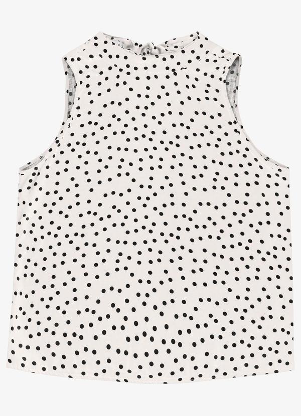 Regata Feminina Viscose Acetinada Estampa Bege
