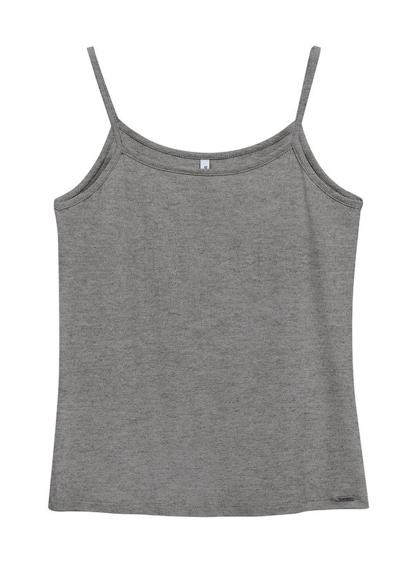 Vista 2 Regata Feminino Básicos Cinza Marialícia Marialícia