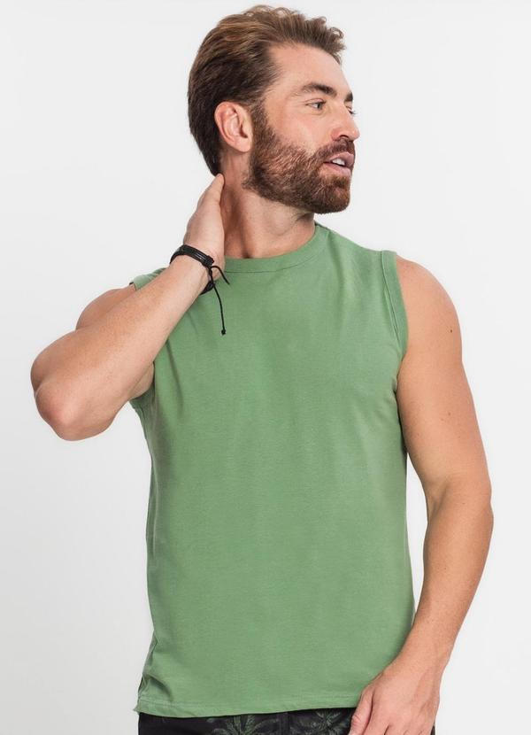 Vista 2 Regata Masculina Básica Verde Rovitex Rovitex
