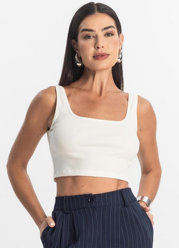 Top Básico Feminino em Ribana Bege