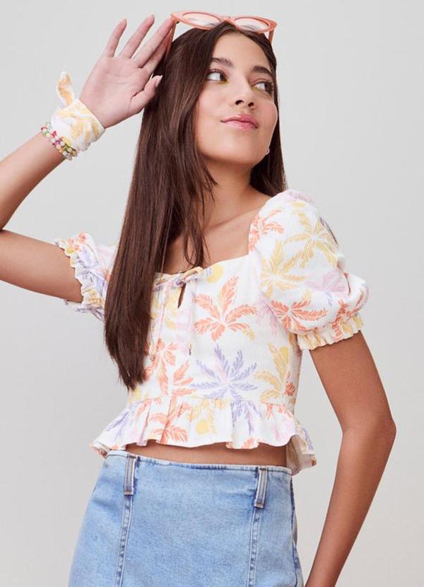 Bata Floral Off White