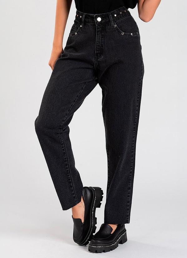 Calça Jeans Mom Loretta Preto