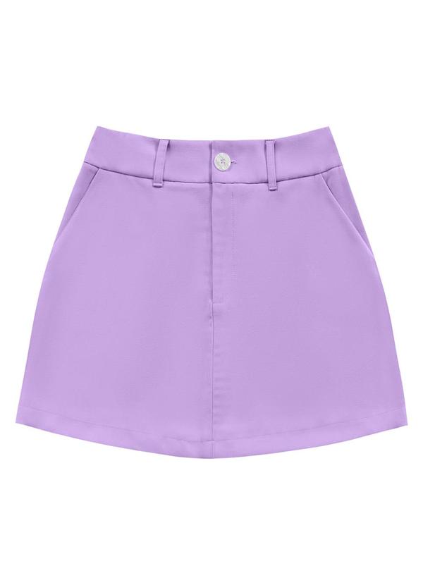 Vista 2 Saia Curta Alfaiataria Roxo Angel Angel