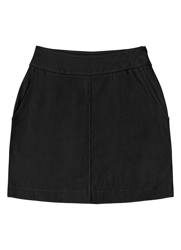 Vista 2 Saia Curta Feminina com Bolsos Preto Endless Endless