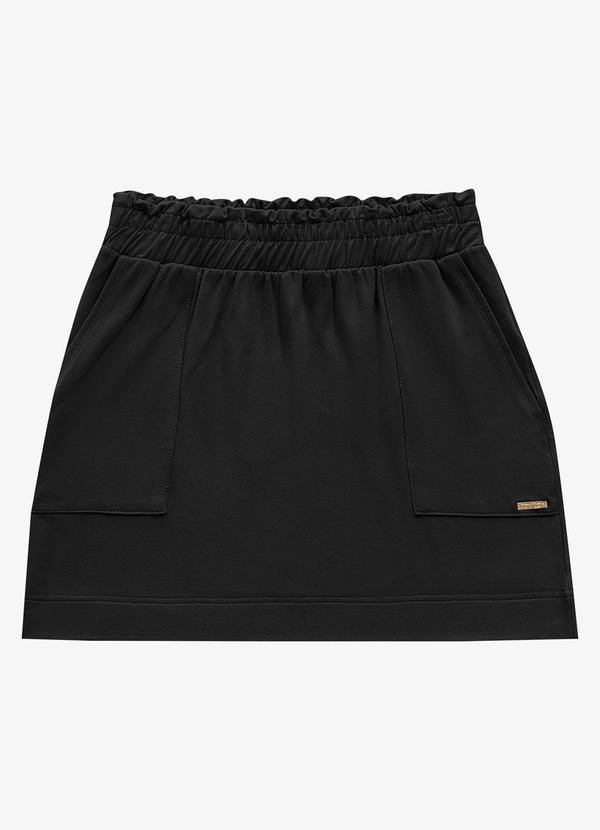 Vista 2 Saia Curta Feminina Molecotton de Viscose Preto Rovitex Rovitex